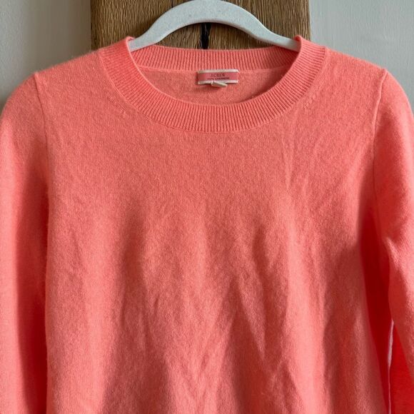 J. Crew 100% Cashmere Sweater - Coral Sz Small - Picture 2 of 8